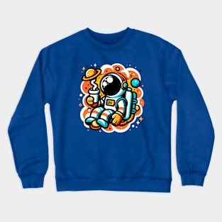 Astronaut's Space Coffee Adventure Crewneck Sweatshirt